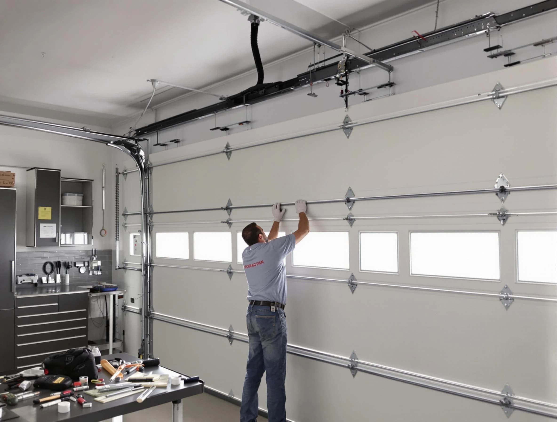 Garage Door Track Repair in Highland Park